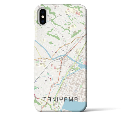 【谷山（鹿児島県）】地図柄iPhoneケース（バックカバータイプ）