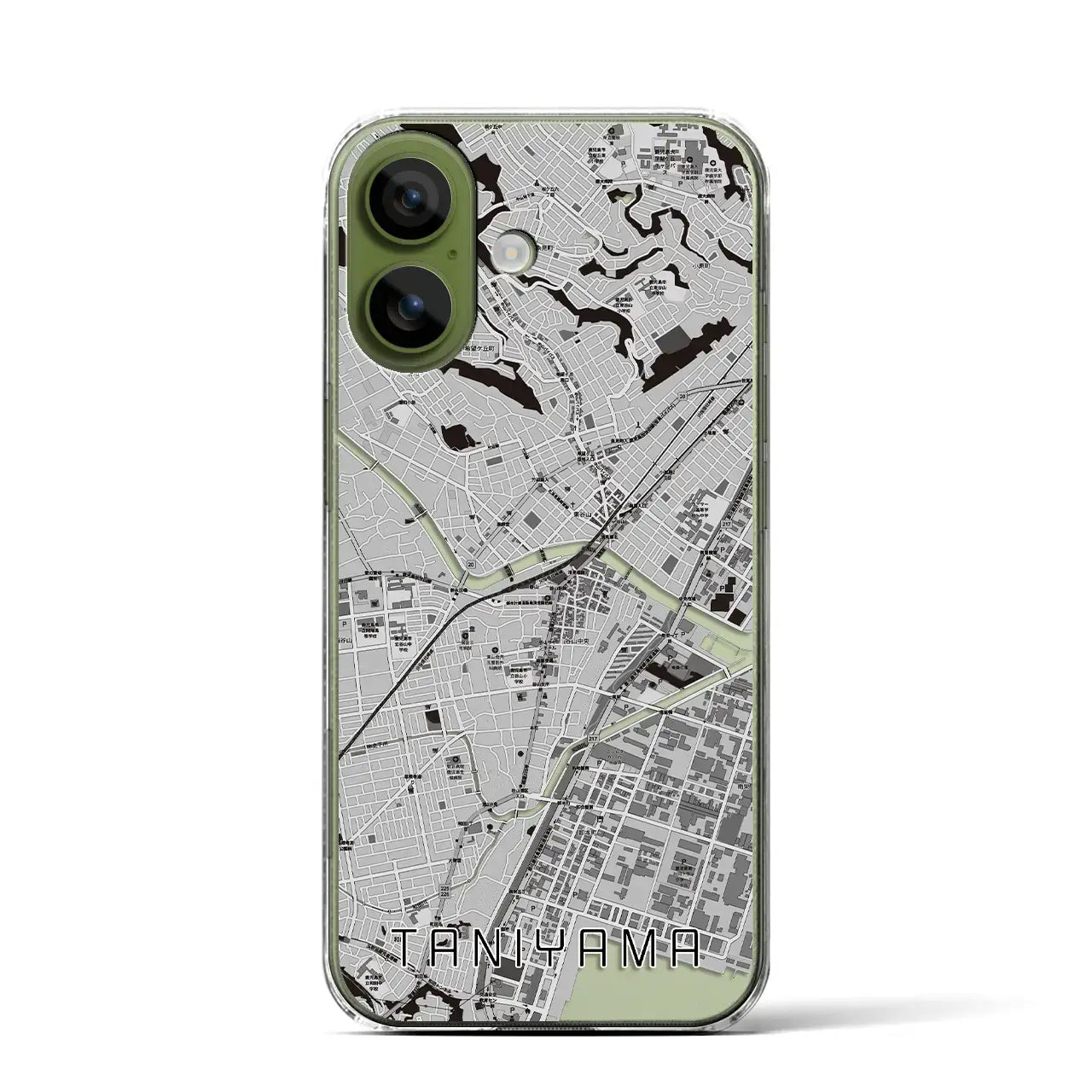 【谷山（鹿児島県）】地図柄iPhoneケース（クリアタイプ）
