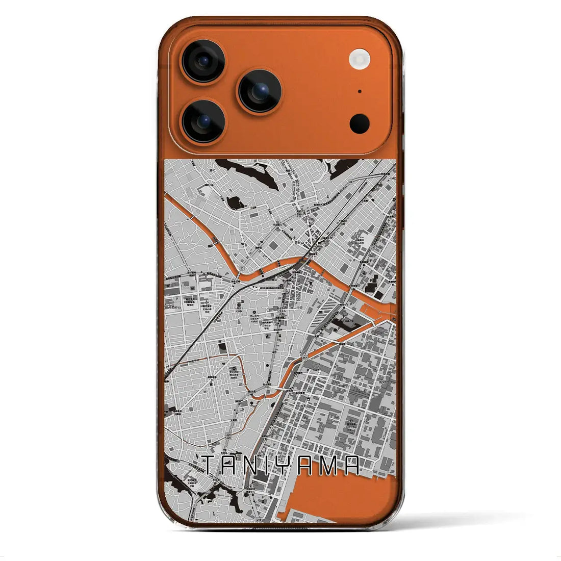 【谷山（鹿児島県）】地図柄iPhoneケース（クリアタイプ）
