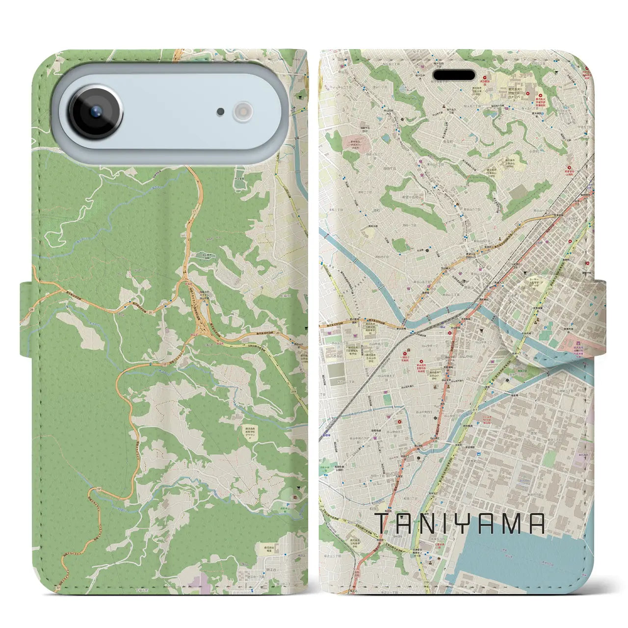 【谷山（鹿児島県）】地図柄iPhoneケース（手帳タイプ）