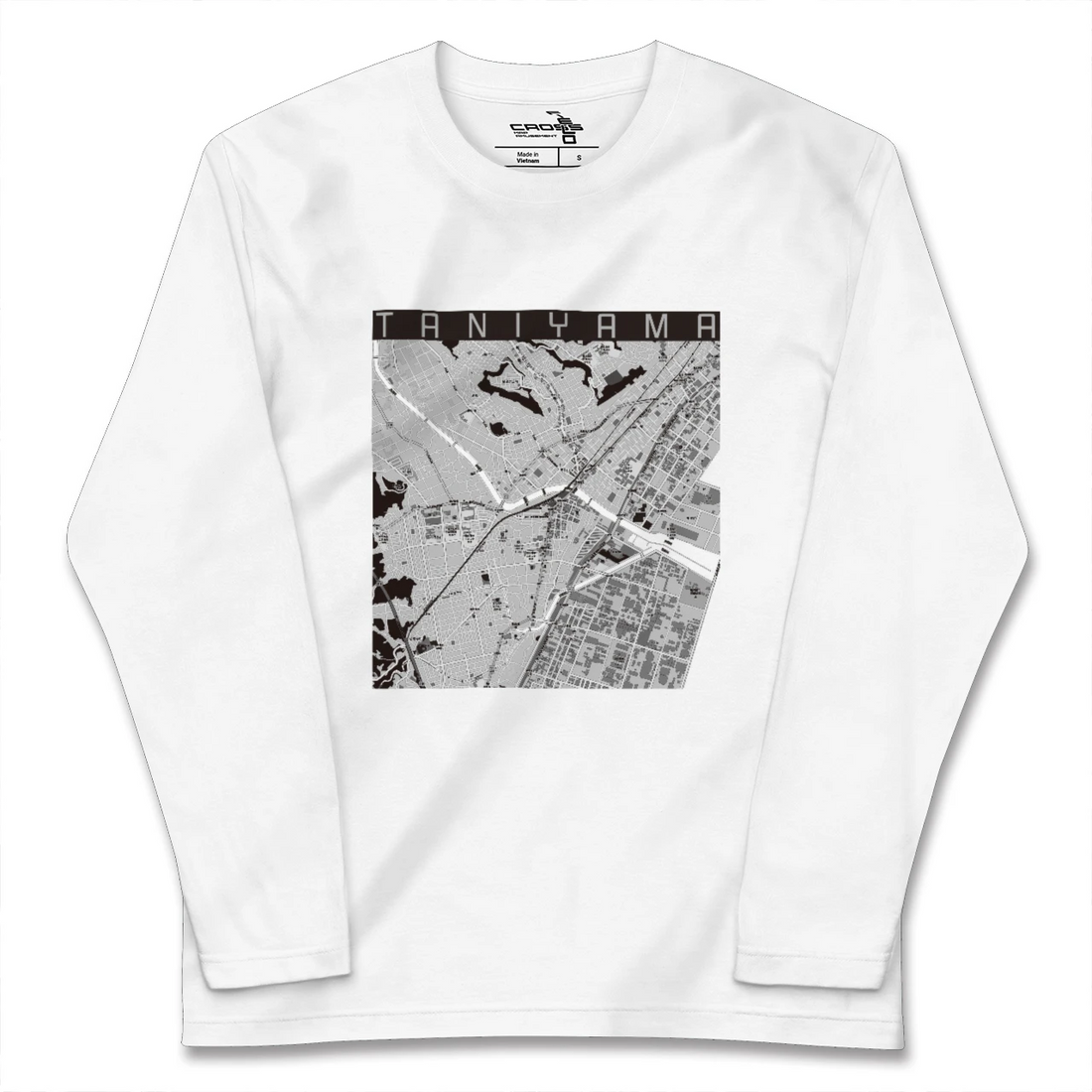 【谷山(鹿児島県)】地図柄ロングスリーブTシャツ