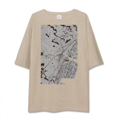 【谷山（鹿児島県）】地図柄ビッグシルエットTシャツ