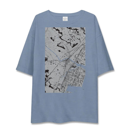【谷山（鹿児島県）】地図柄ビッグシルエットTシャツ