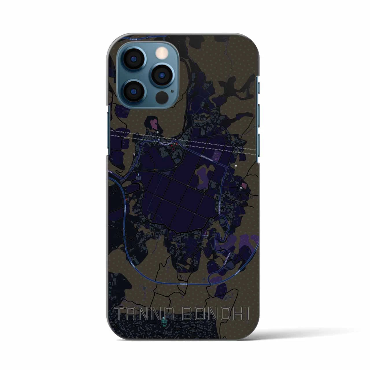 【丹那盆地（静岡県）】地図柄iPhoneケース（バックカバータイプ）