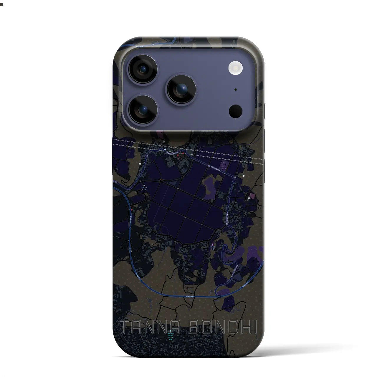 【丹那盆地（静岡県）】地図柄iPhoneケース（バックカバータイプ）