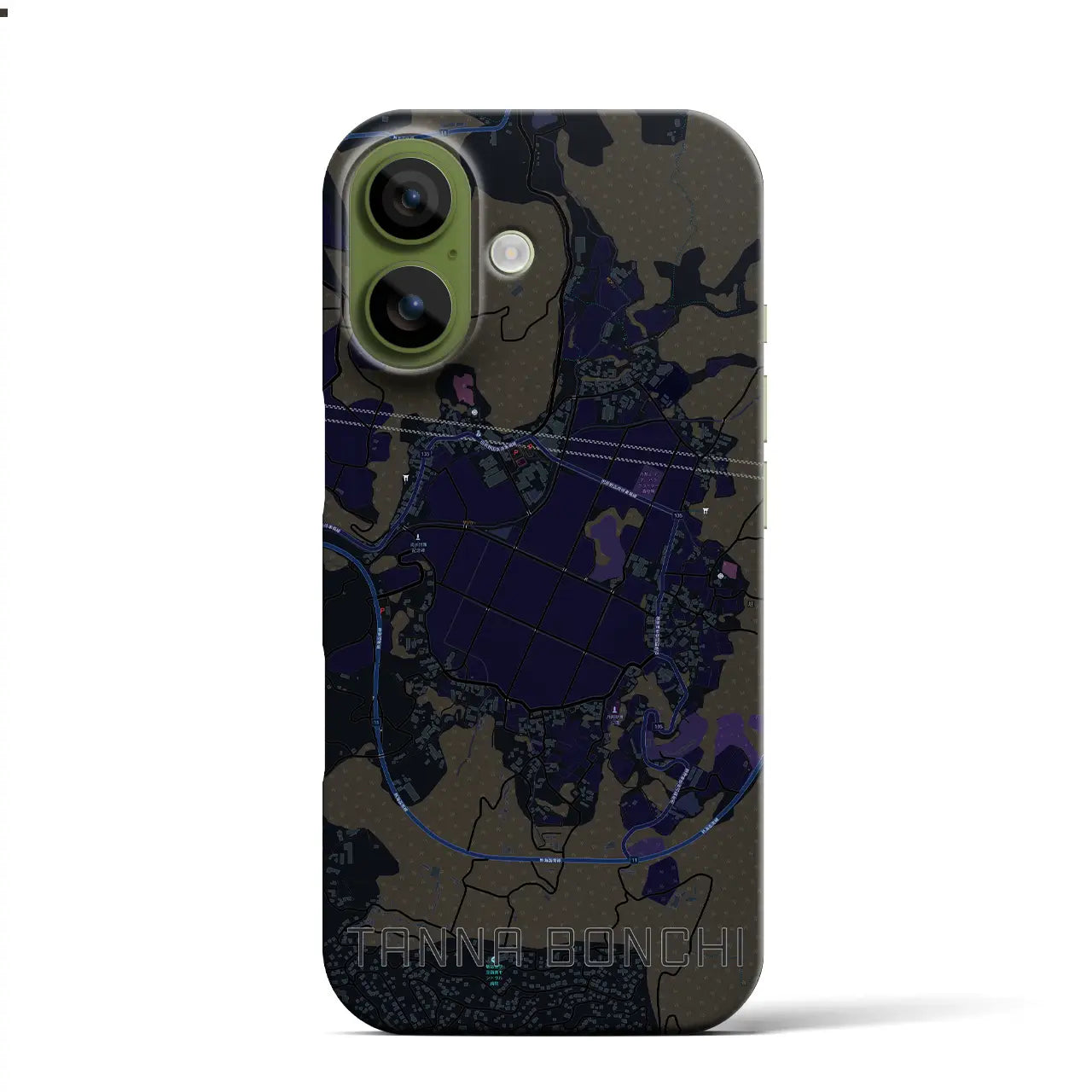 【丹那盆地（静岡県）】地図柄iPhoneケース（バックカバータイプ）