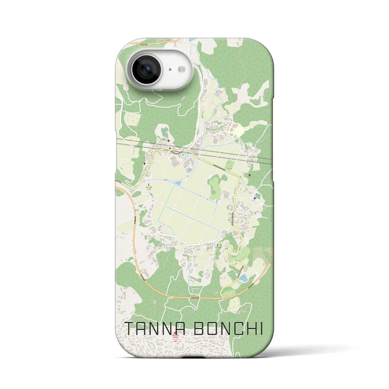 【丹那盆地（静岡県）】地図柄iPhoneケース（バックカバータイプ）