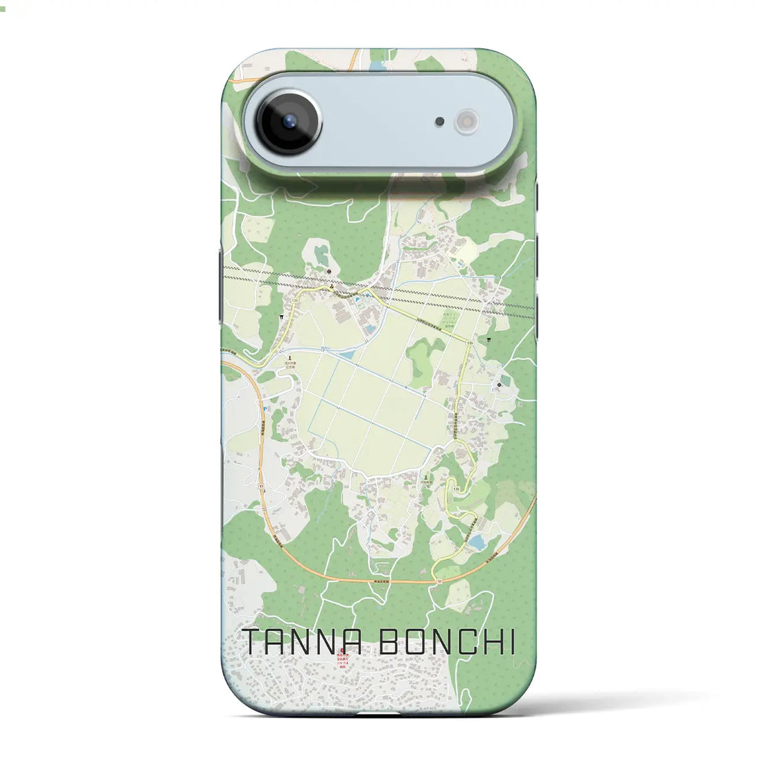 【丹那盆地(静岡県)】地図柄iPhoneケース(バックカバータイプ)ブラック・iPhone 17 Pro Max 用