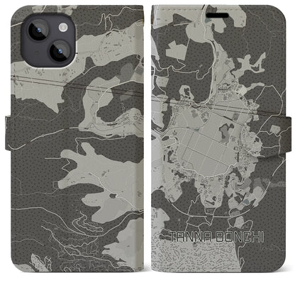 【丹那盆地（静岡県）】地図柄iPhoneケース（手帳タイプ）ナチュラル・iPhone 14 Plus 用