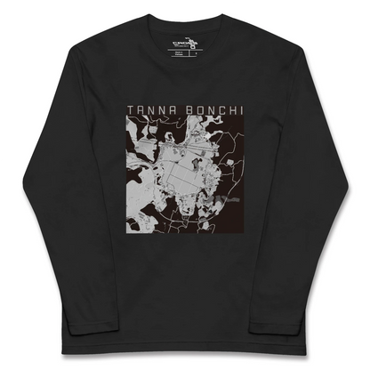 【丹那盆地（静岡県）】地図柄ロングスリーブTシャツ