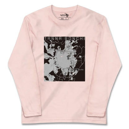 【丹那盆地（静岡県）】地図柄ロングスリーブTシャツ