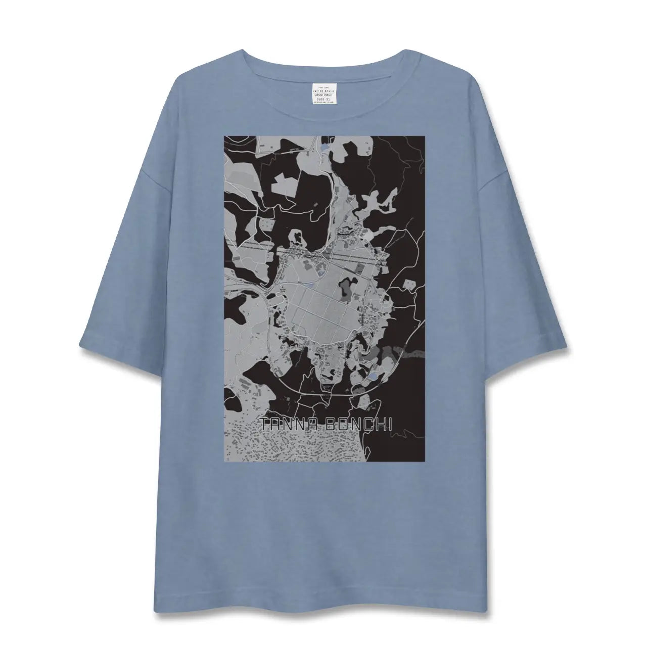【丹那盆地（静岡県）】地図柄ビッグシルエットTシャツ