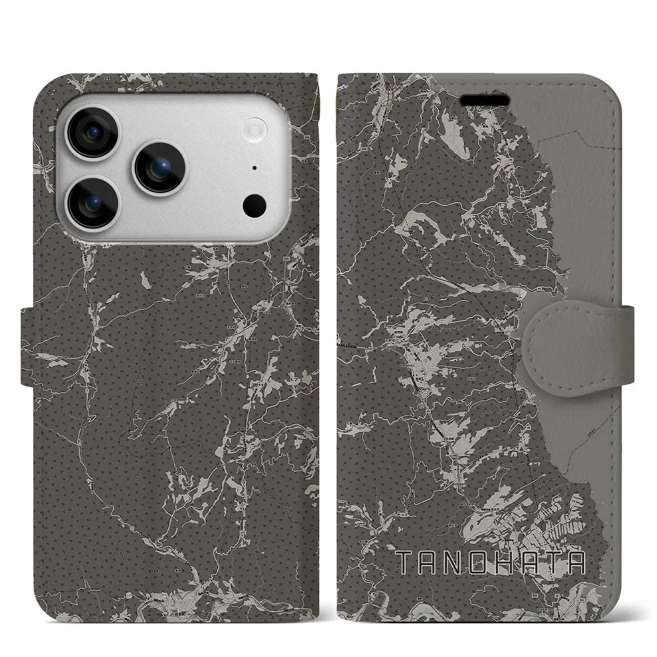 【田野畑（岩手県）】地図柄iPhoneケース（手帳タイプ）