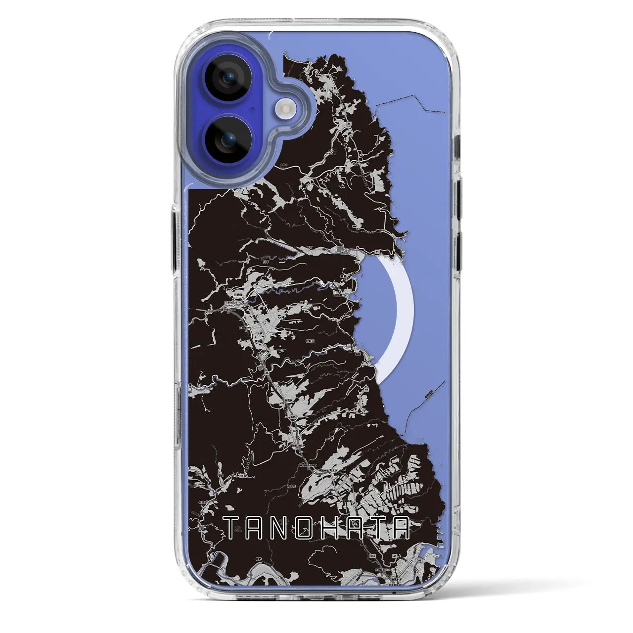 【田野畑（岩手県）】地図柄iPhoneケース（MagSafeタイプ）