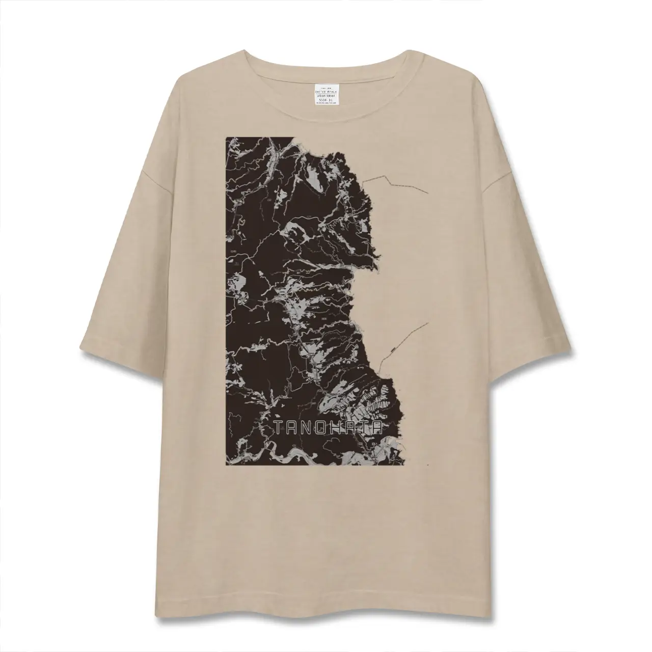 【田野畑（岩手県）】地図柄ビッグシルエットTシャツ