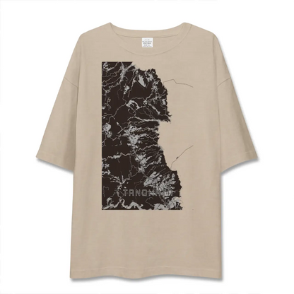 【田野畑（岩手県）】地図柄ビッグシルエットTシャツ
