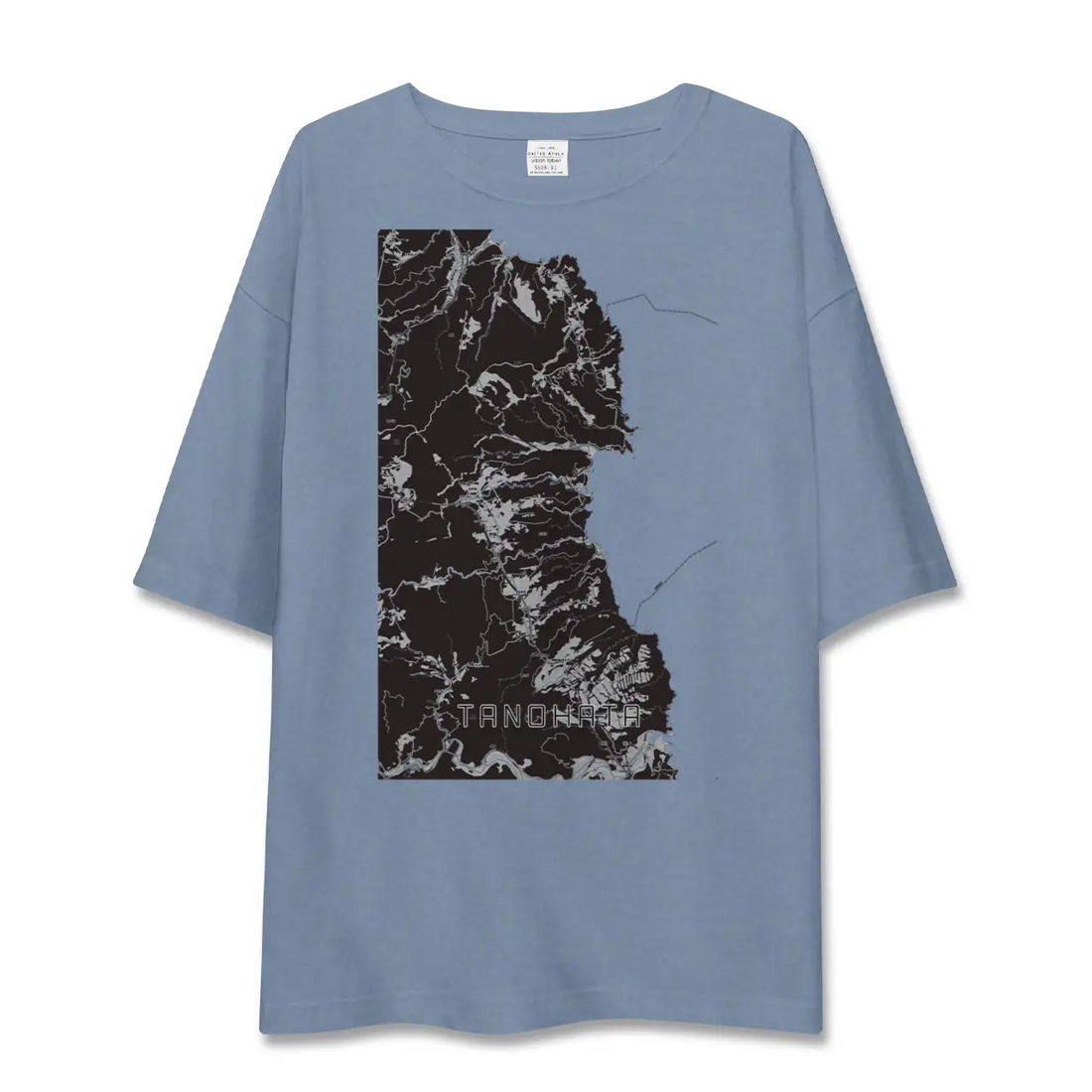 【田野畑（岩手県）】地図柄ビッグシルエットTシャツ