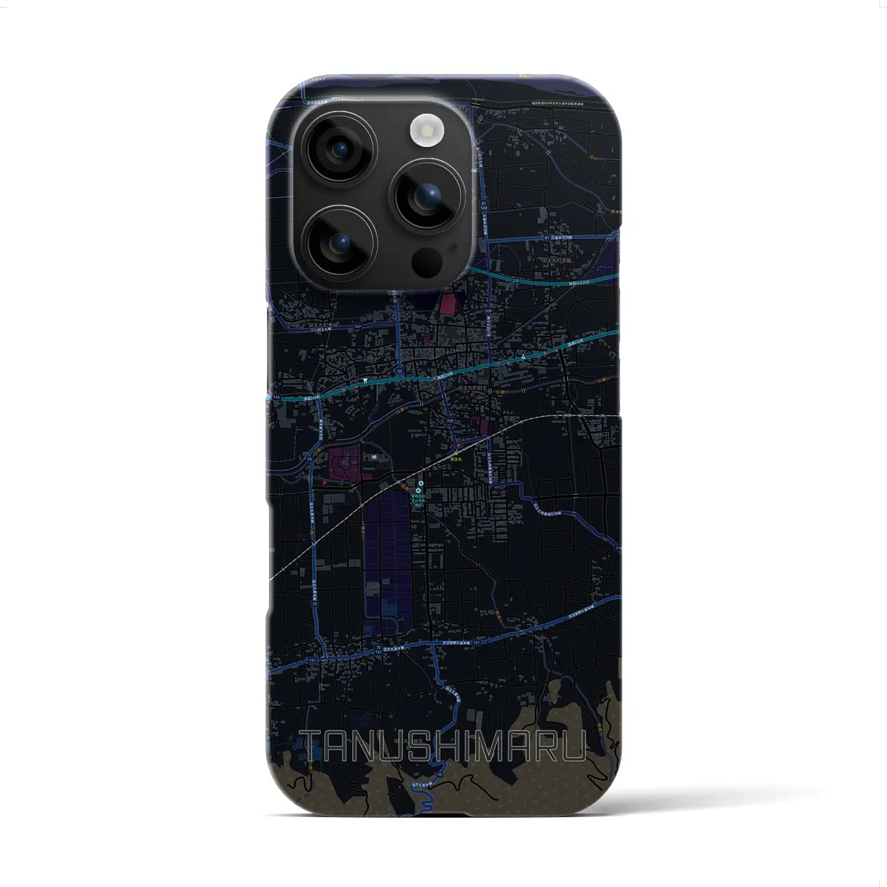 【田主丸（福岡県）】地図柄iPhoneケース（バックカバータイプ）