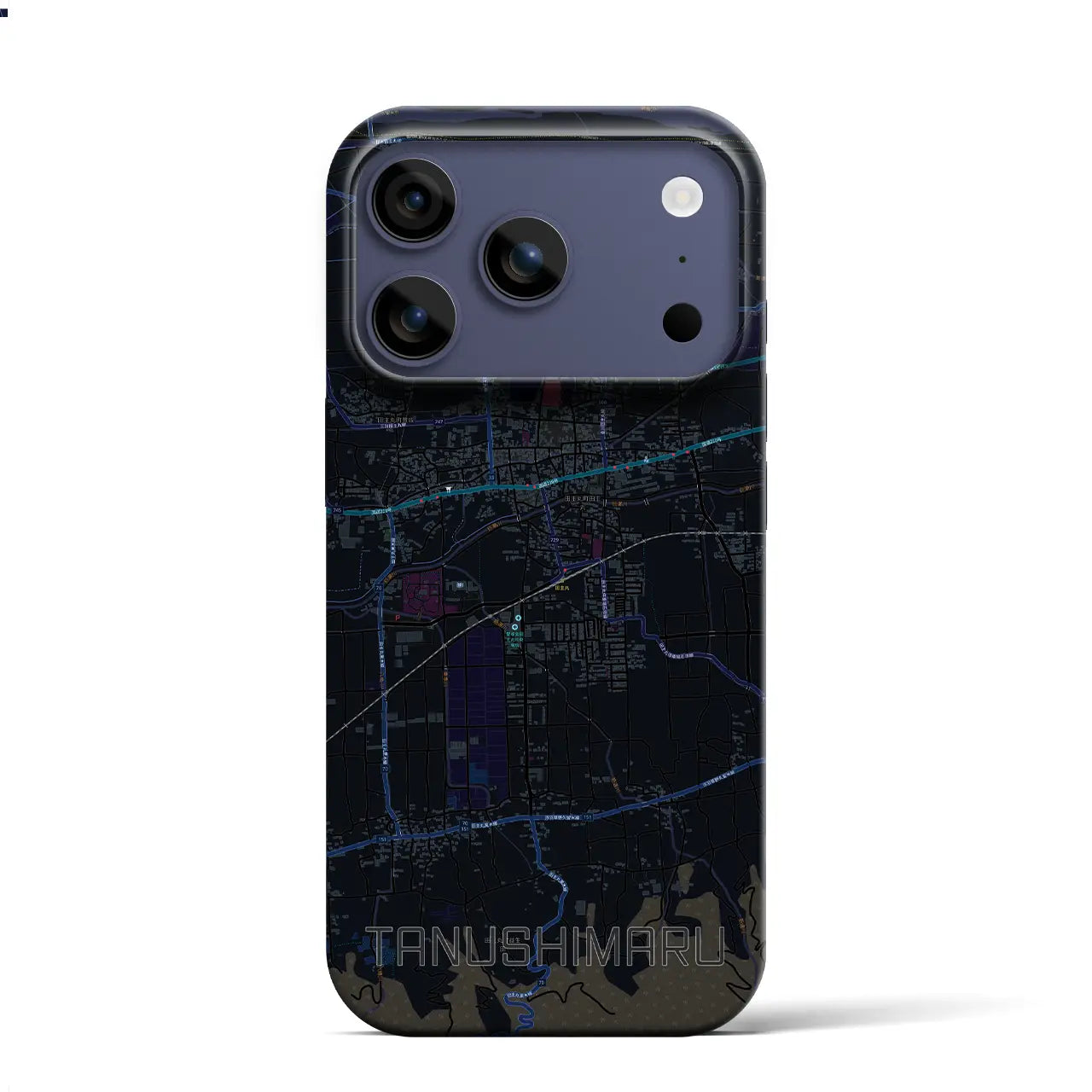 【田主丸（福岡県）】地図柄iPhoneケース（バックカバータイプ）