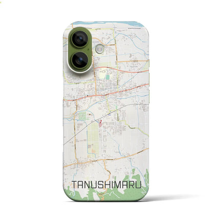 【田主丸（福岡県）】地図柄iPhoneケース（バックカバータイプ）