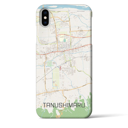 【田主丸（福岡県）】地図柄iPhoneケース（バックカバータイプ）