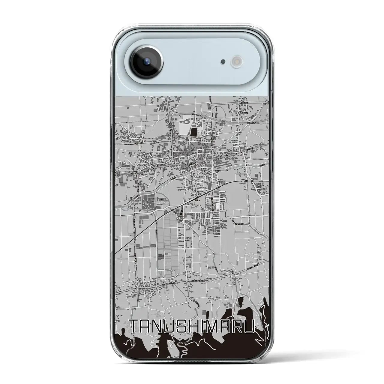 【田主丸（福岡県）】地図柄iPhoneケース（クリアタイプ）