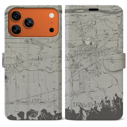 【田主丸（福岡県）】地図柄iPhoneケース（手帳タイプ）