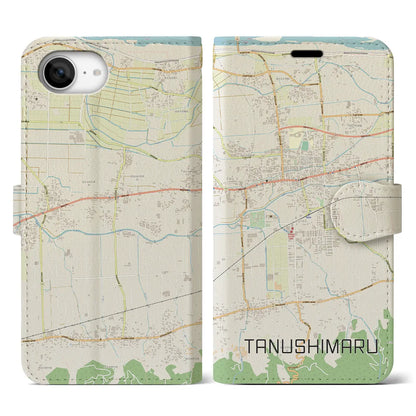 【田主丸（福岡県）】地図柄iPhoneケース（手帳タイプ）