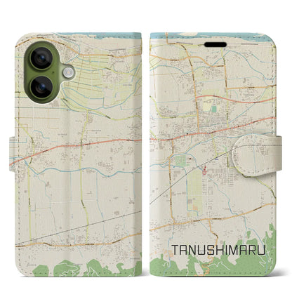 【田主丸（福岡県）】地図柄iPhoneケース（手帳タイプ）