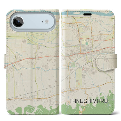 【田主丸（福岡県）】地図柄iPhoneケース（手帳タイプ）