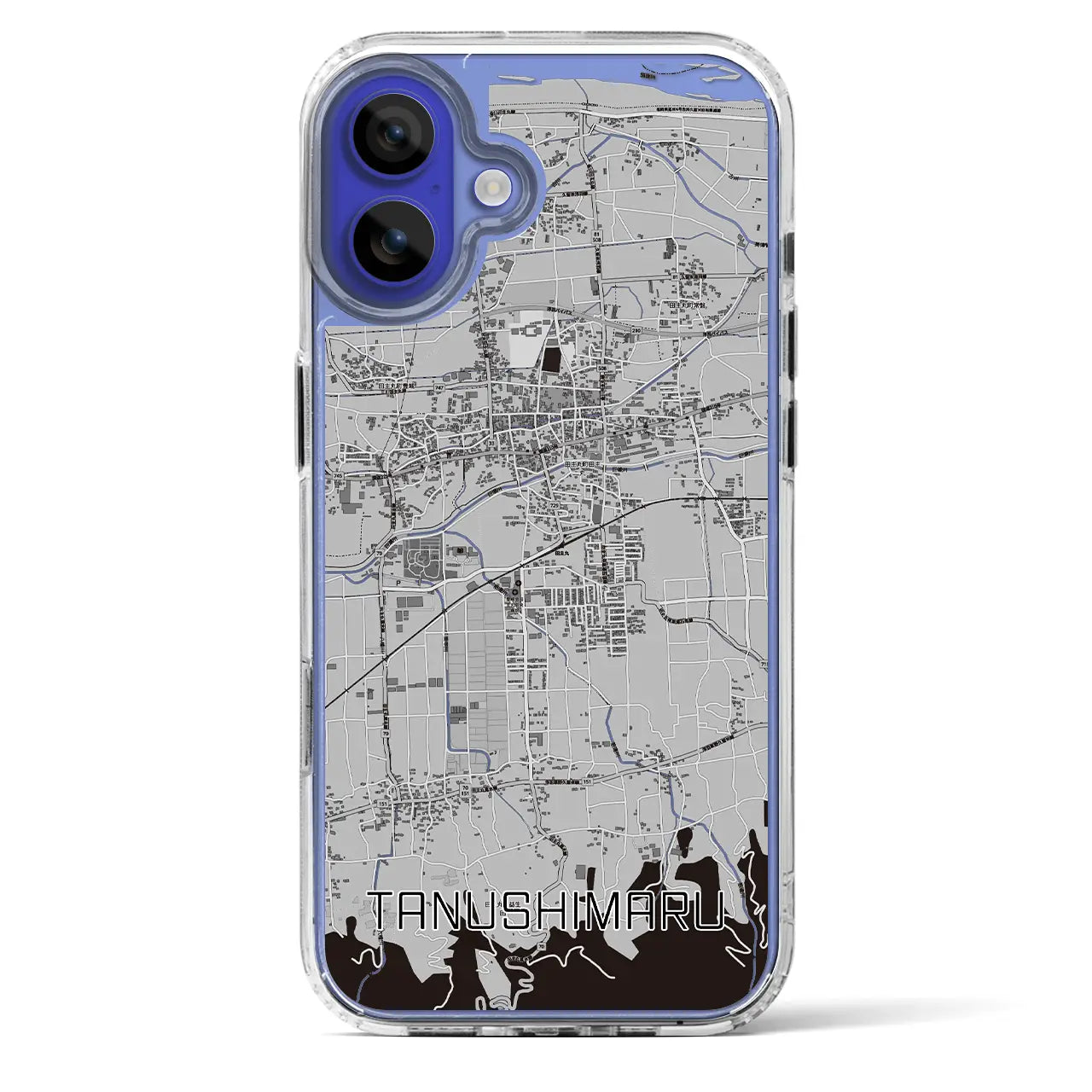 【田主丸（福岡県）】地図柄iPhoneケース（MagSafeタイプ）