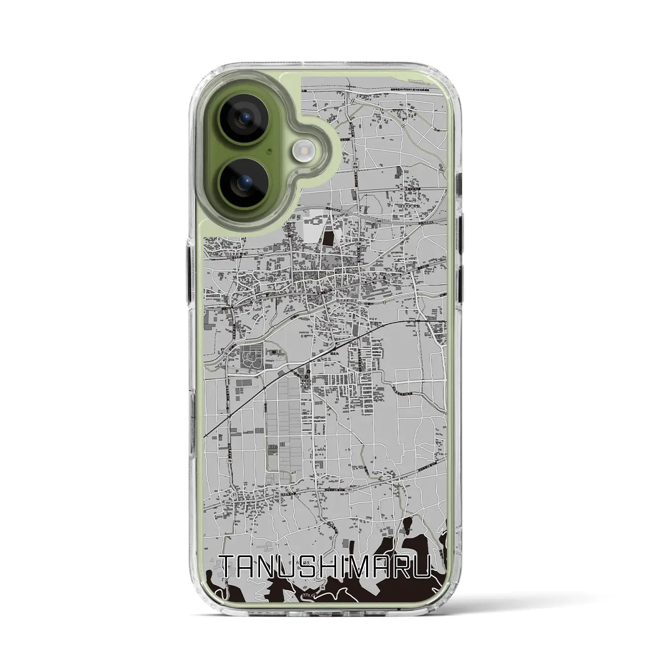 【田主丸（福岡県）】地図柄iPhoneケース（MagSafeタイプ）