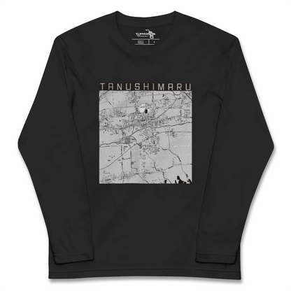 【田主丸（福岡県）】地図柄ロングスリーブTシャツ
