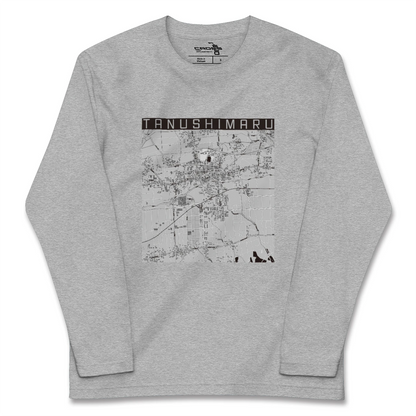 【田主丸（福岡県）】地図柄ロングスリーブTシャツ