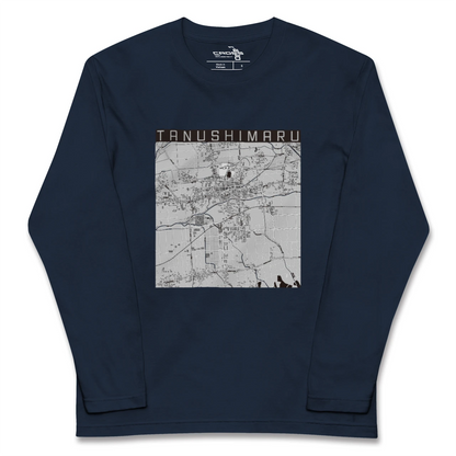 【田主丸（福岡県）】地図柄ロングスリーブTシャツ