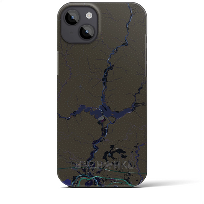 【丹沢湖（神奈川県）】地図柄iPhoneケース（バックカバータイプ）