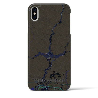 【丹沢湖（神奈川県）】地図柄iPhoneケース（バックカバータイプ）