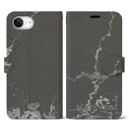 【丹沢湖（神奈川県）】地図柄iPhoneケース（手帳タイプ）