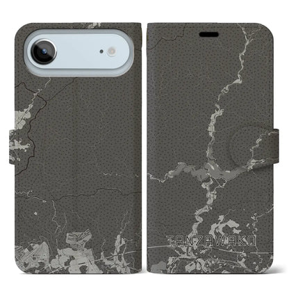 【丹沢湖（神奈川県）】地図柄iPhoneケース（手帳タイプ）