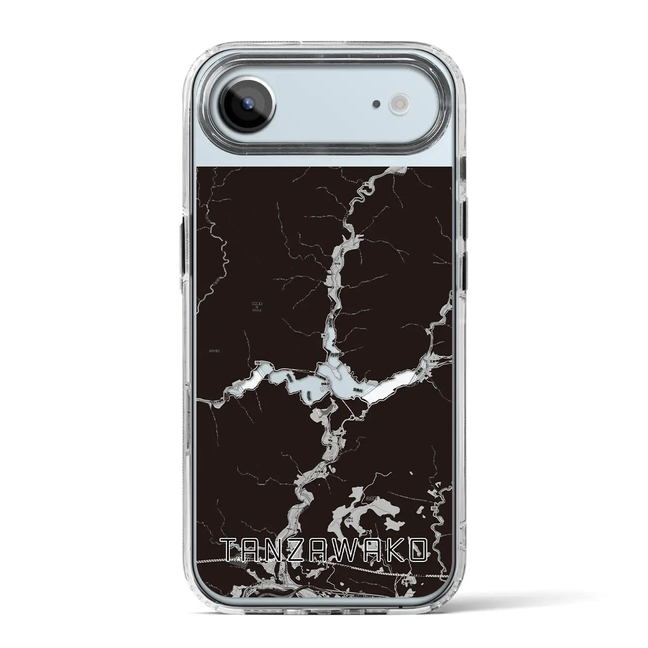 【丹沢湖（神奈川県）】地図柄iPhoneケース（MagSafeタイプ）