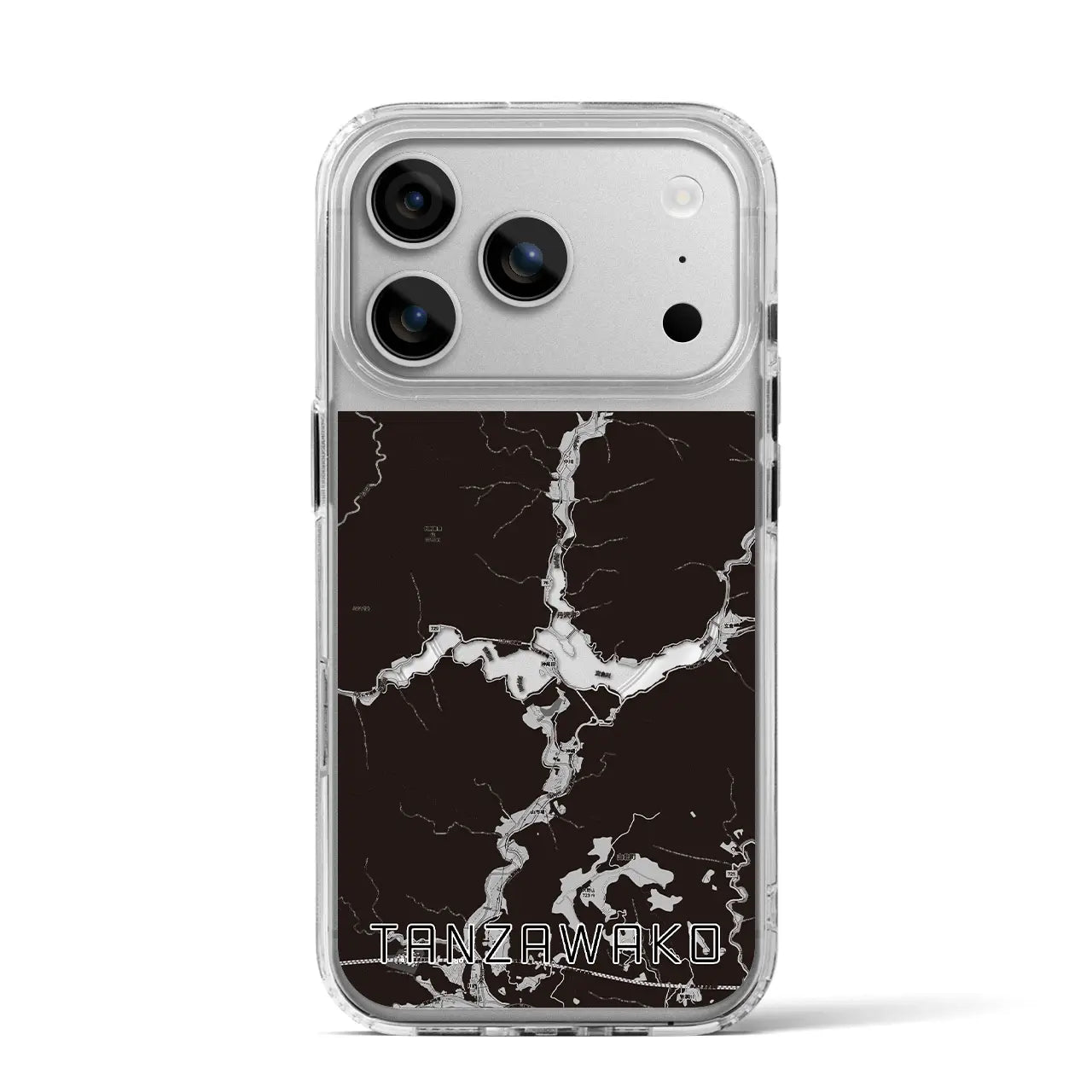 【丹沢湖（神奈川県）】地図柄iPhoneケース（MagSafeタイプ）