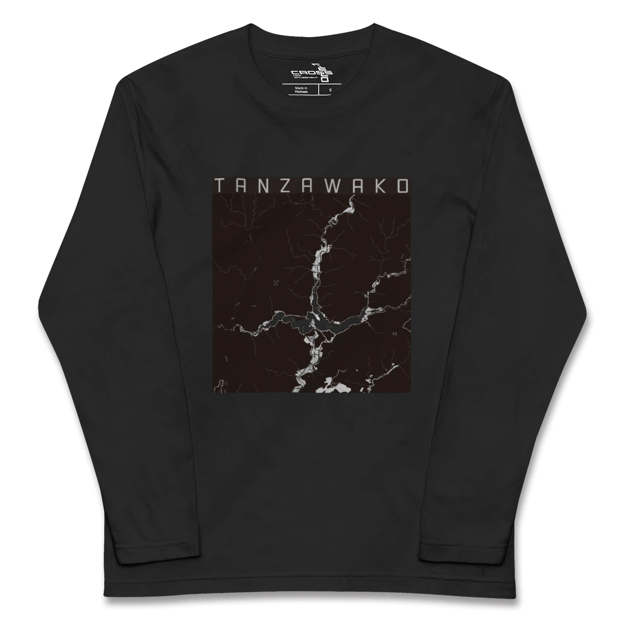 【丹沢湖（神奈川県）】地図柄ロングスリーブTシャツ