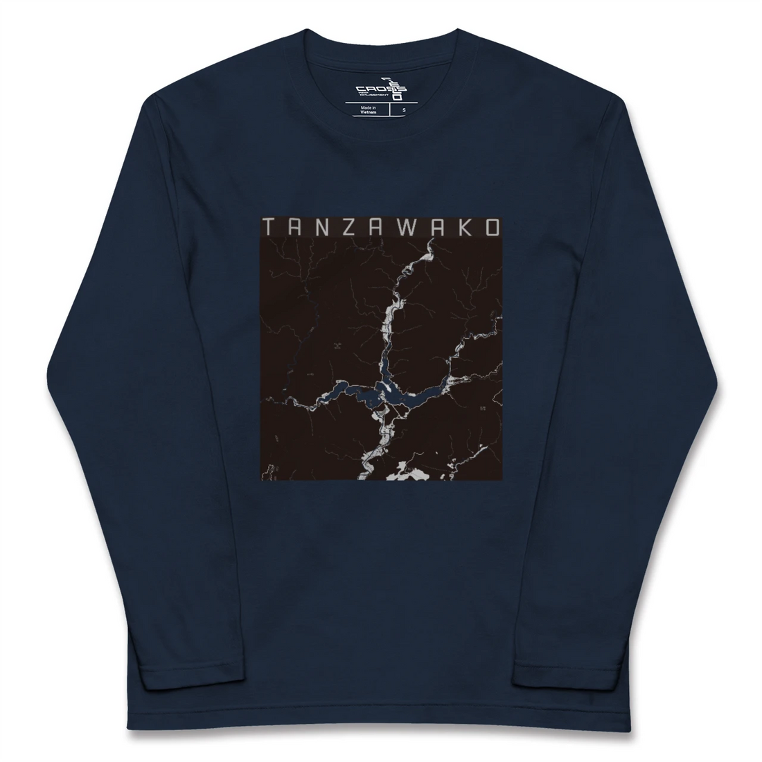【丹沢湖（神奈川県）】地図柄ロングスリーブTシャツ