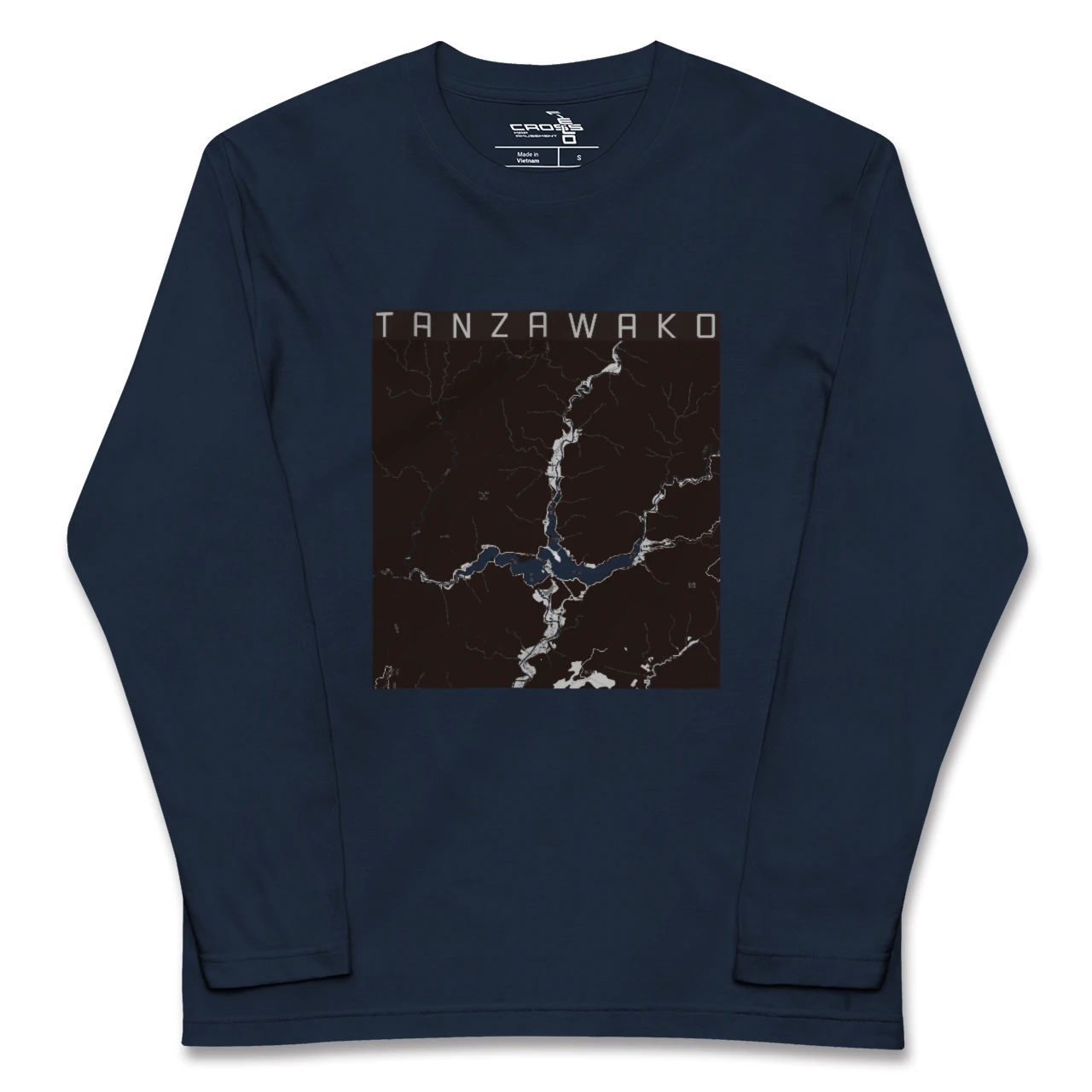 【丹沢湖（神奈川県）】地図柄ロングスリーブTシャツ