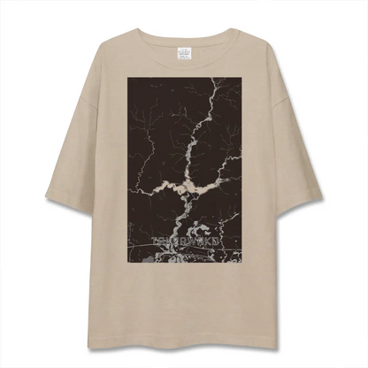【丹沢湖（神奈川県）】地図柄ビッグシルエットTシャツ