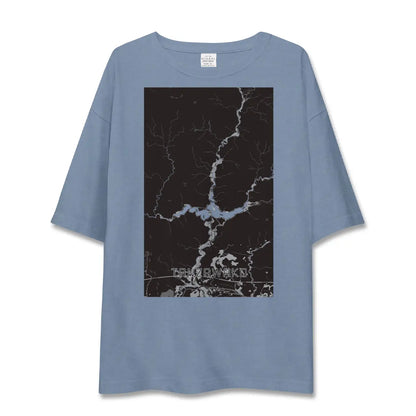 【丹沢湖（神奈川県）】地図柄ビッグシルエットTシャツ