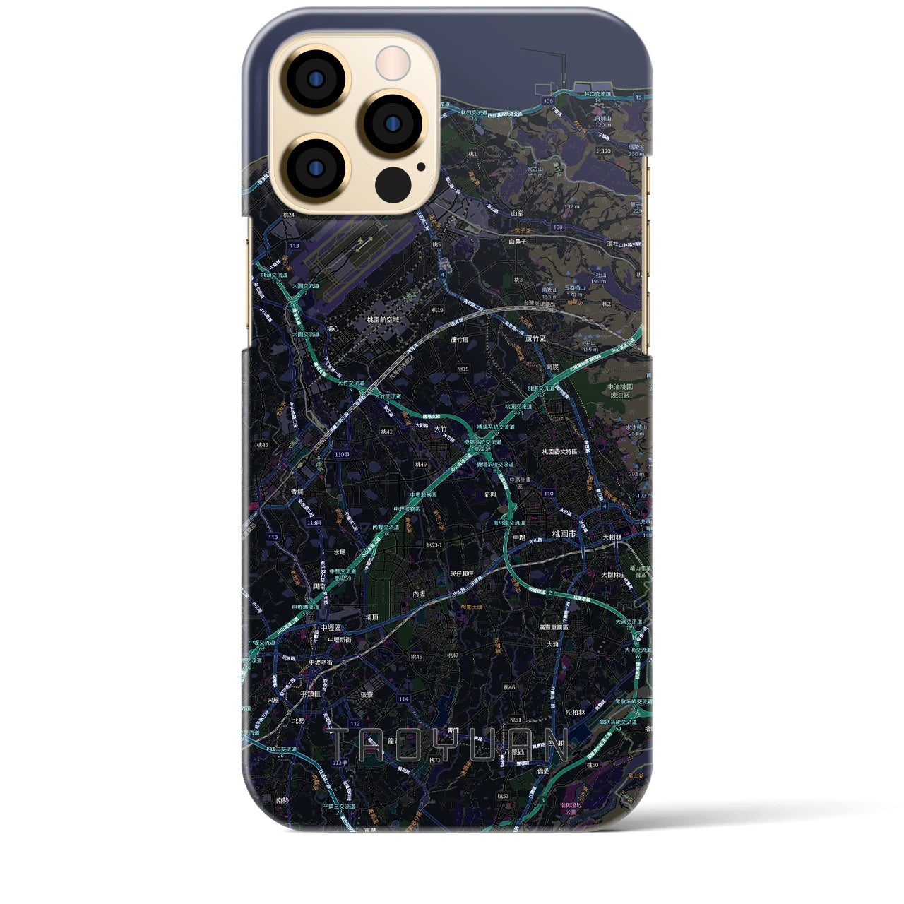 【桃園（台湾）】地図柄iPhoneケース（バックカバータイプ）