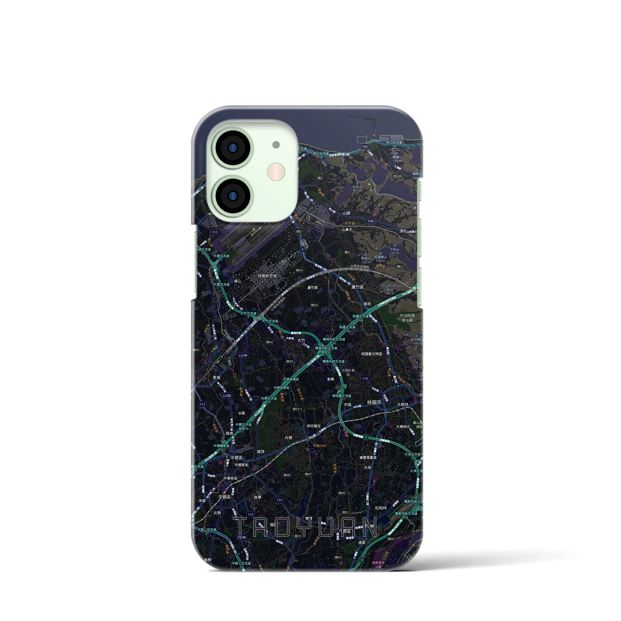 【桃園（台湾）】地図柄iPhoneケース（バックカバータイプ）