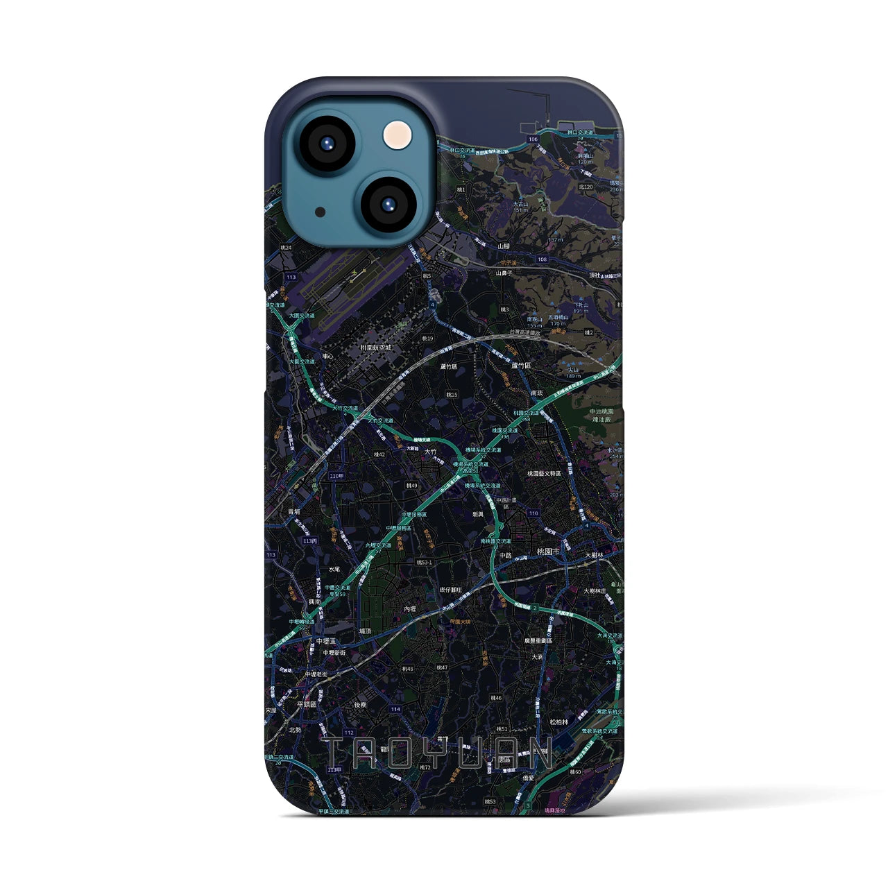 【桃園（台湾）】地図柄iPhoneケース（バックカバータイプ）