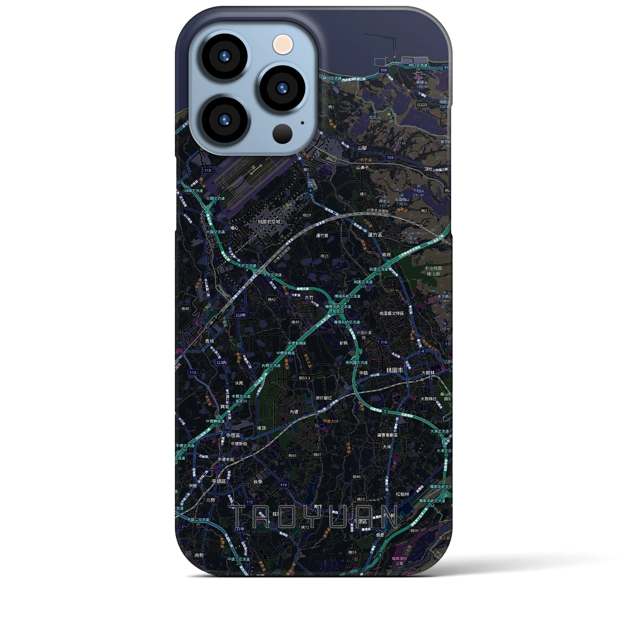 【桃園（台湾）】地図柄iPhoneケース（バックカバータイプ）